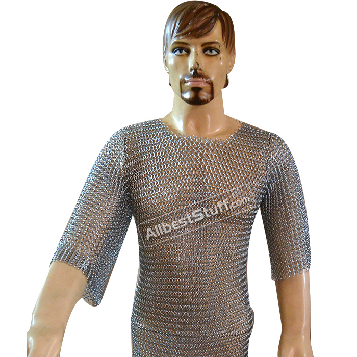 Butted Chain Mail Shirt Small Maille Armour for Kids Chest 25