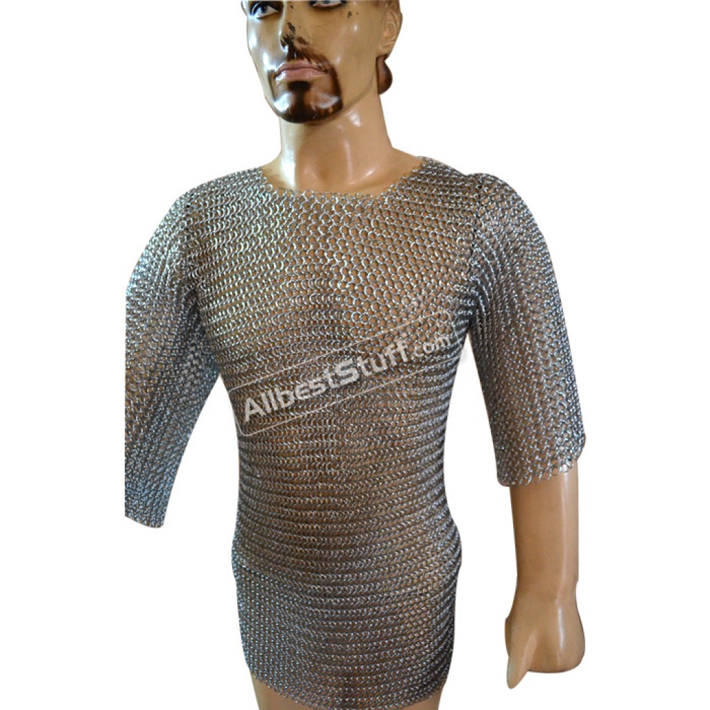 Butted Chain Mail Shirt Medium Maille Medium Length Chest 30, Ring Type ...