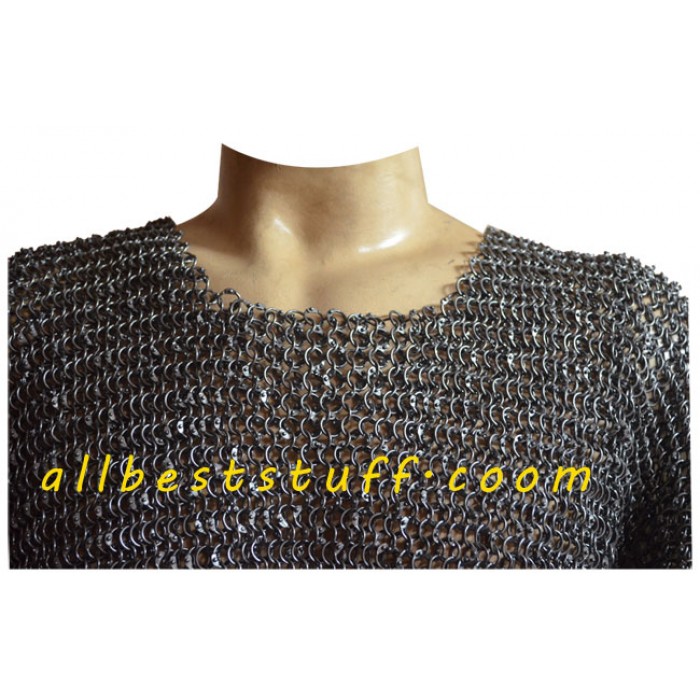 17 Gauge Large Round Dome Riveted Chain Mail Chest 45, Ring Type-17 ...