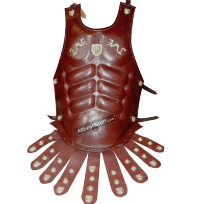 Brown Leather SCA Body Armour with Belt for SCA Medieval Fairs 