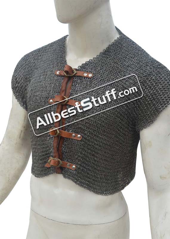 Medievals Fancy Dress ALuminum flat riveted front open chainmail